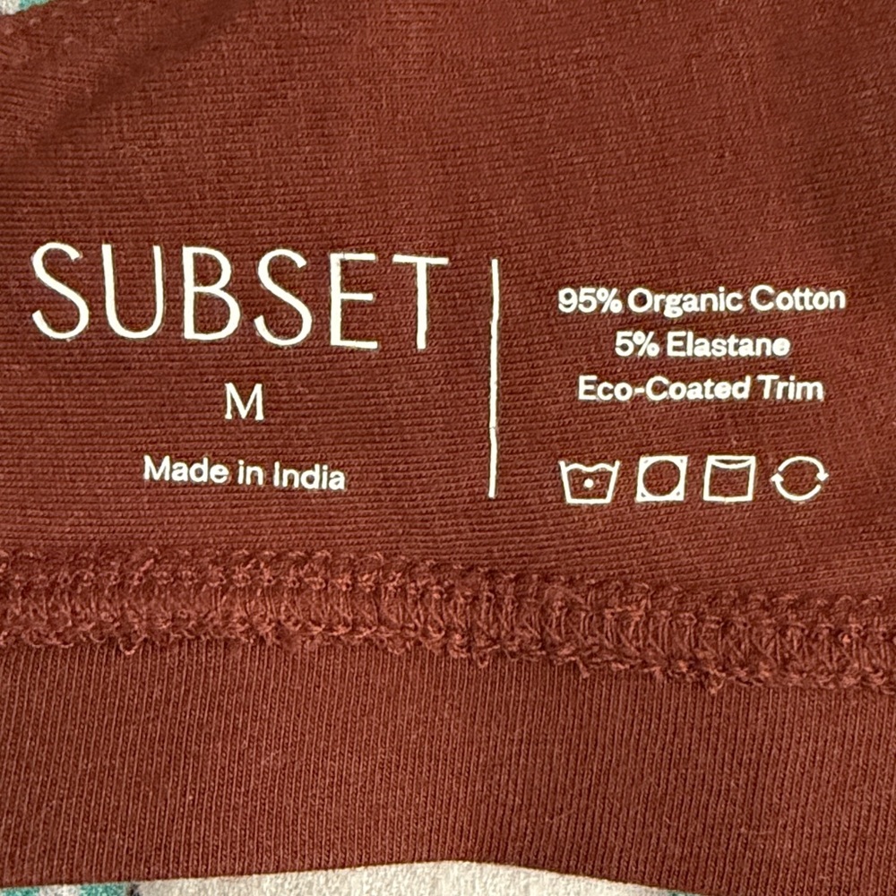 Subset Brown Organic Cotton Triangle Bra Size Medium - Picture 5 of 5